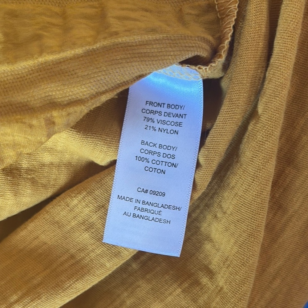 Cleo Gold Ribbed Short Sleeve Blouse SM356 - Picture 6 of 6